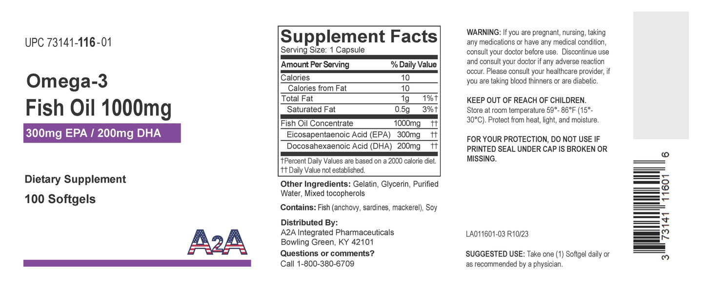 Omega 3 Fish Oil 1000mg (100 caps)